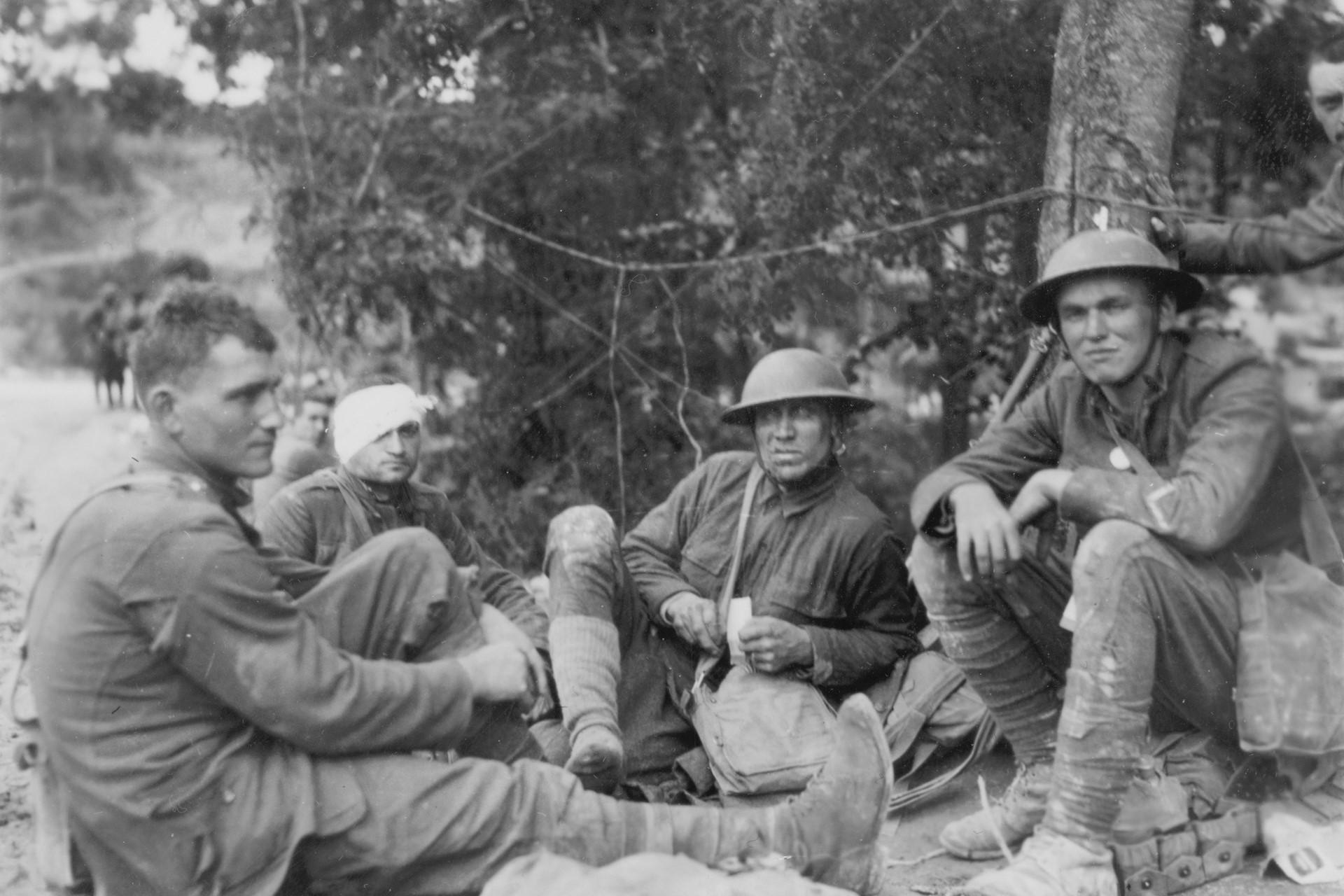 Soldiers during World War I.
