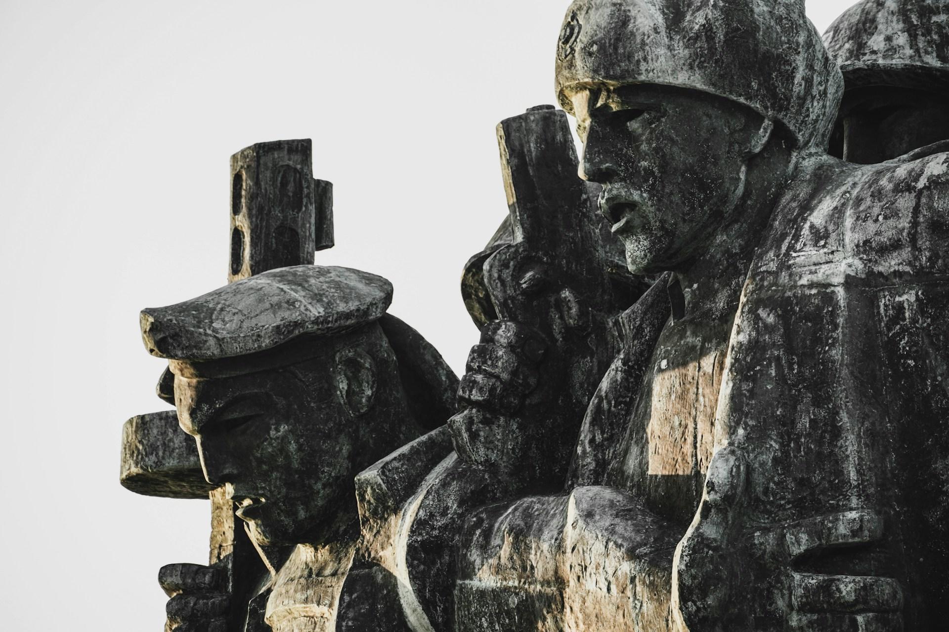 A Soviet monument.