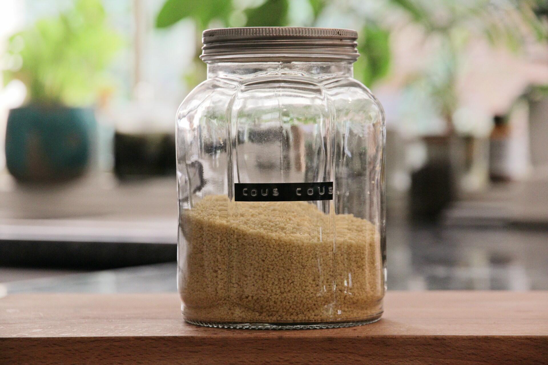 A jar of couscous.