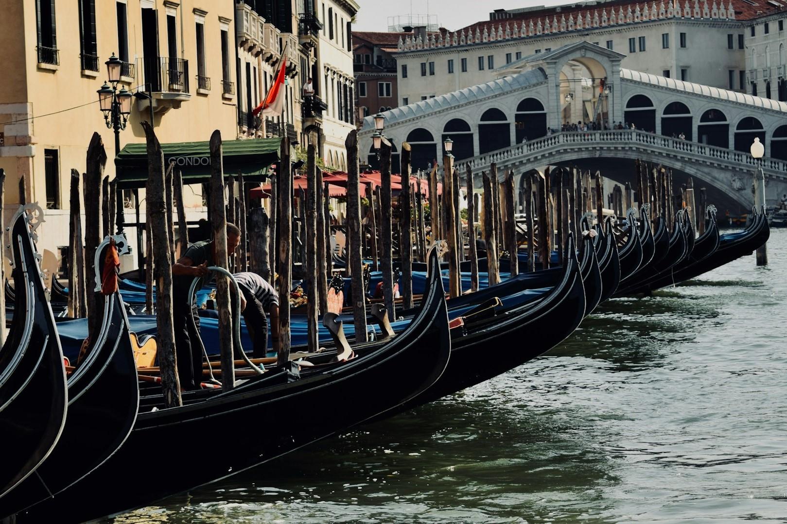 The Rialto Bridge in Venice.