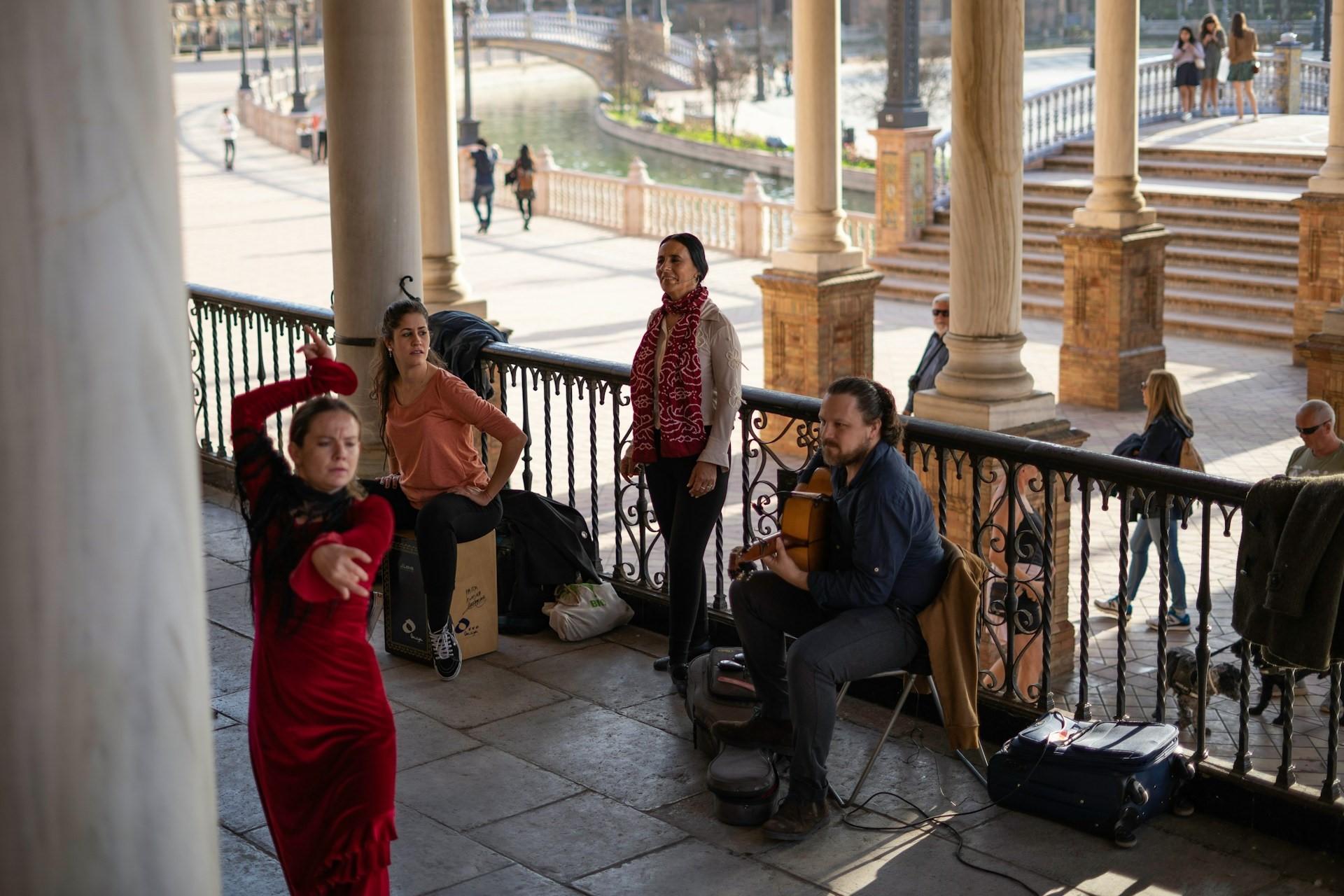 Flamenco performance in Seville, Spain.