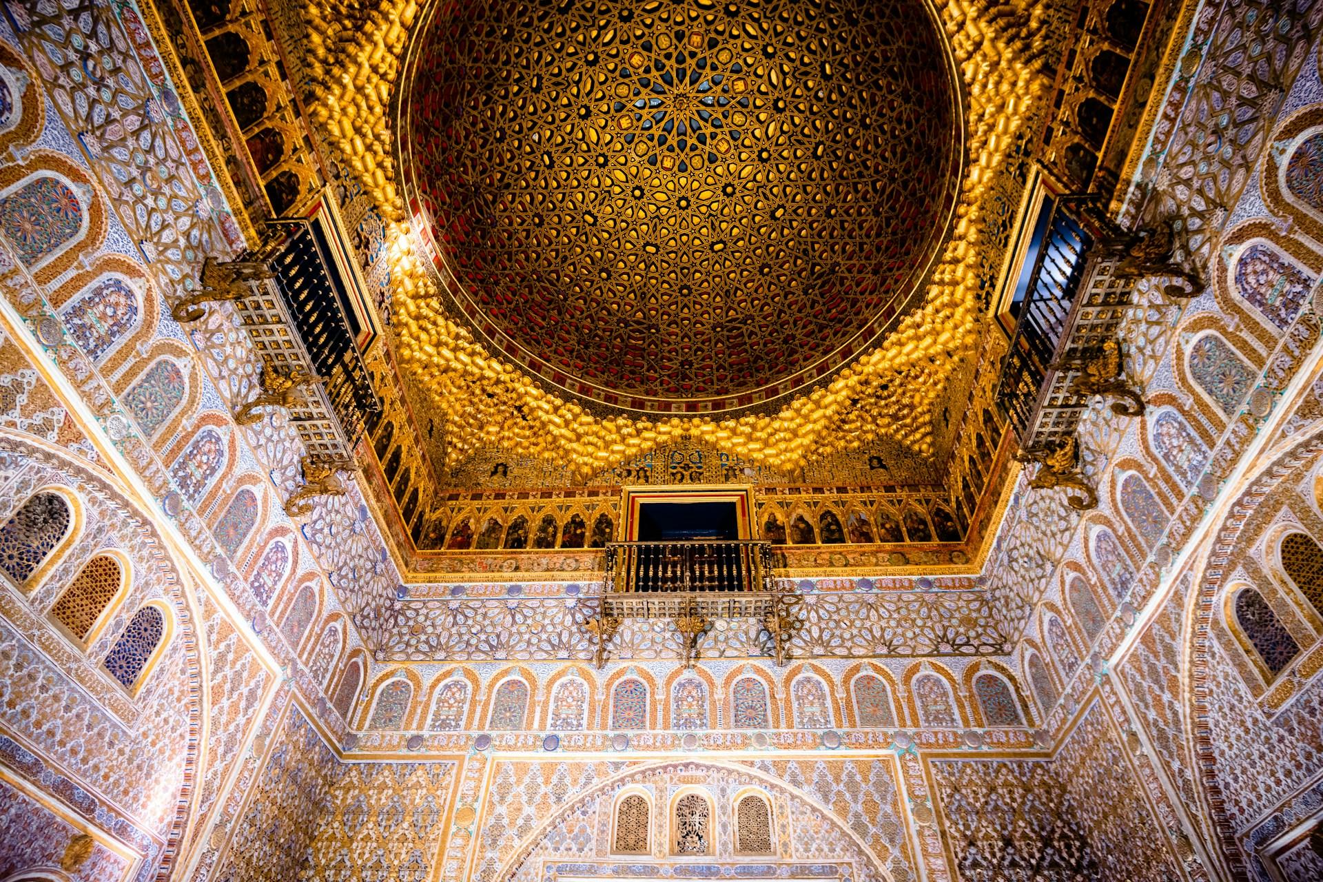The inside of the Real Alcazar, Seville.