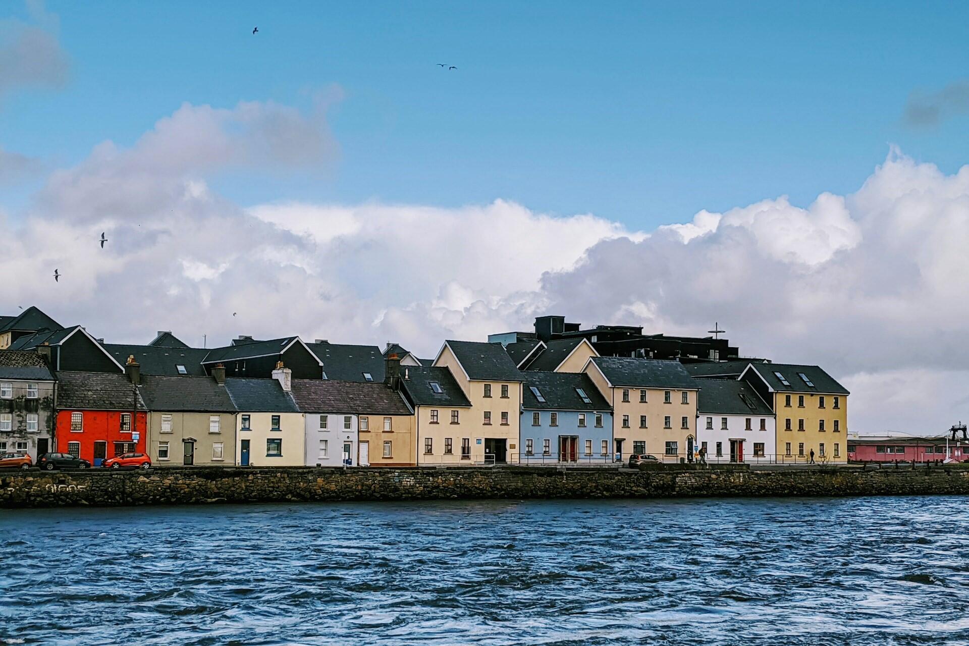 Houses by the sea in Ireland.