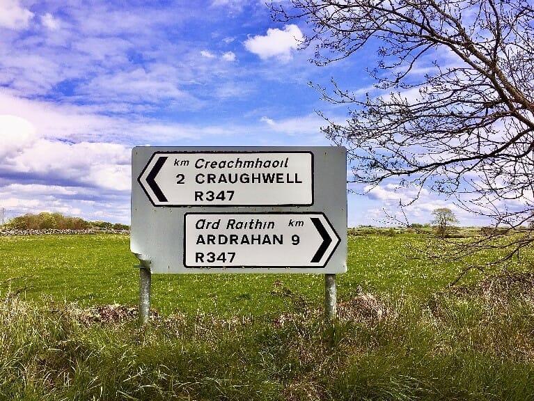 road signs in irish