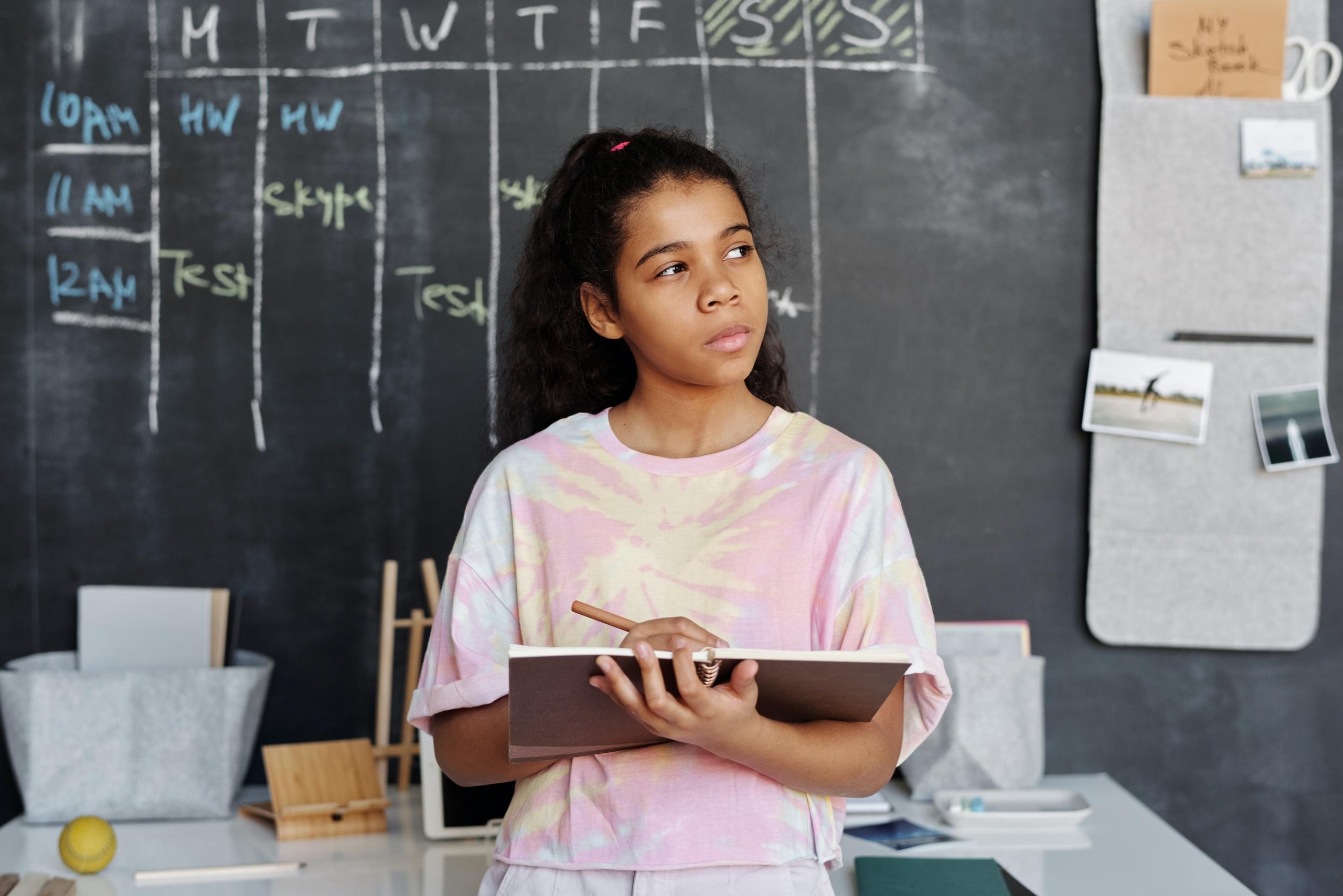 girl studying