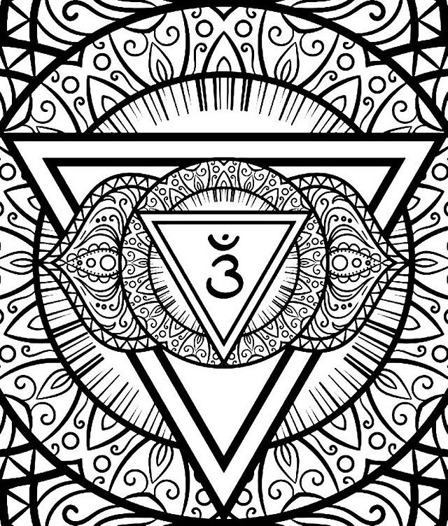 A photo of a mandala drawing