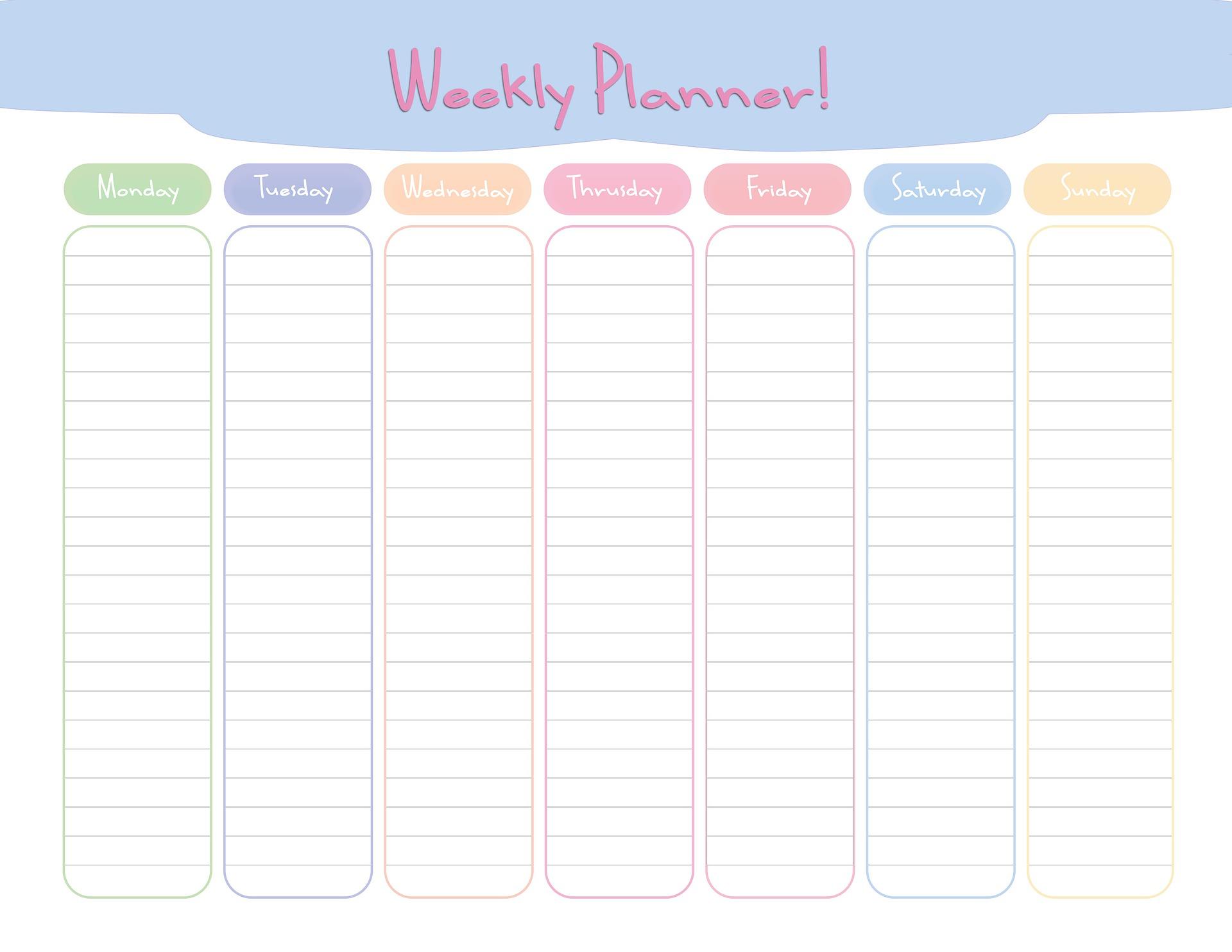 weekly planner