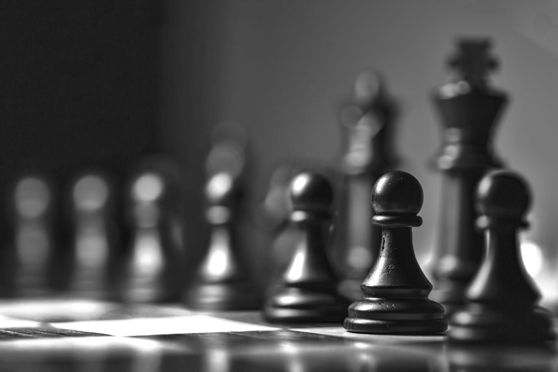 The start of a chess match.