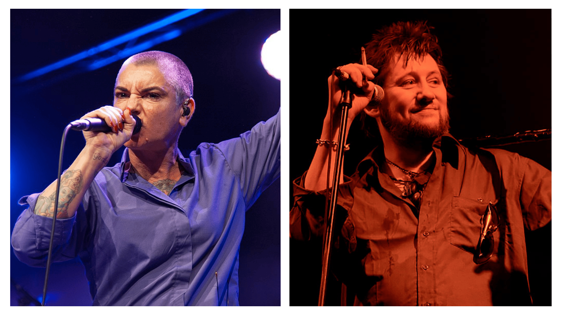 Two Irish singers performing