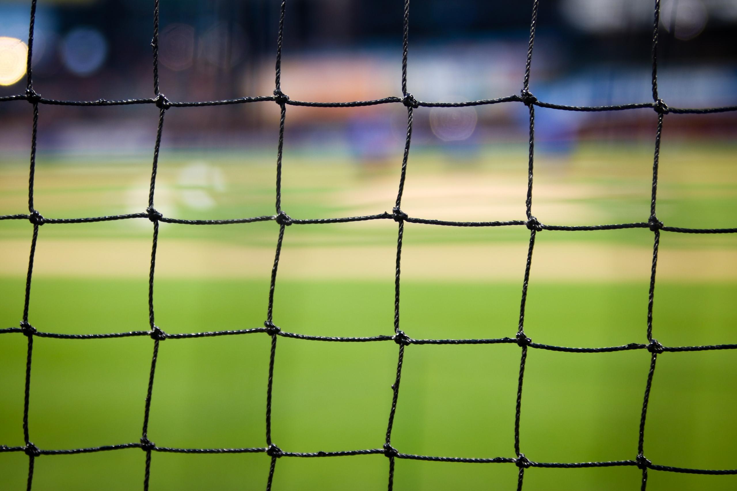 football pitch through the net
