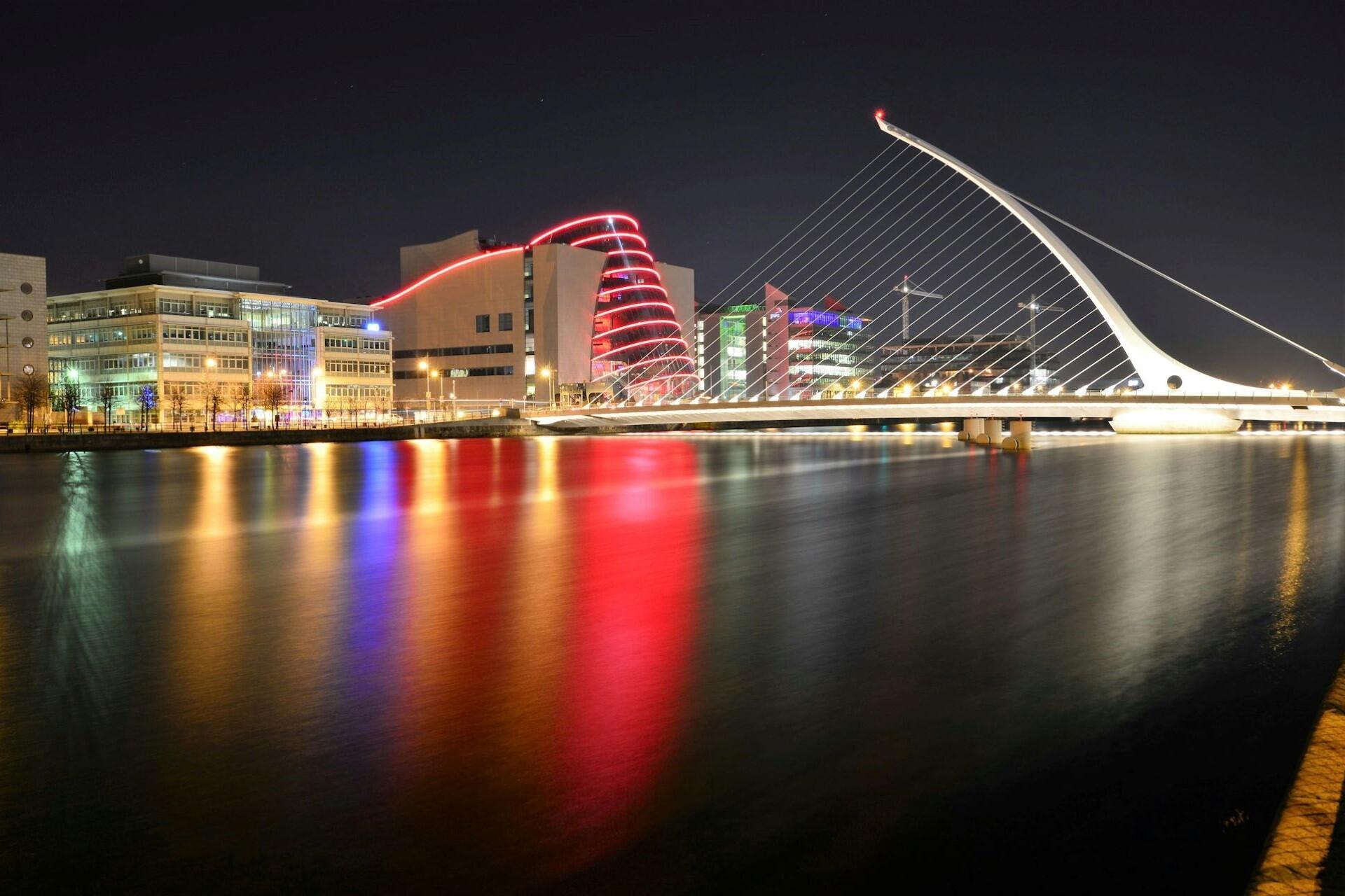 A view over the river in Dublin.