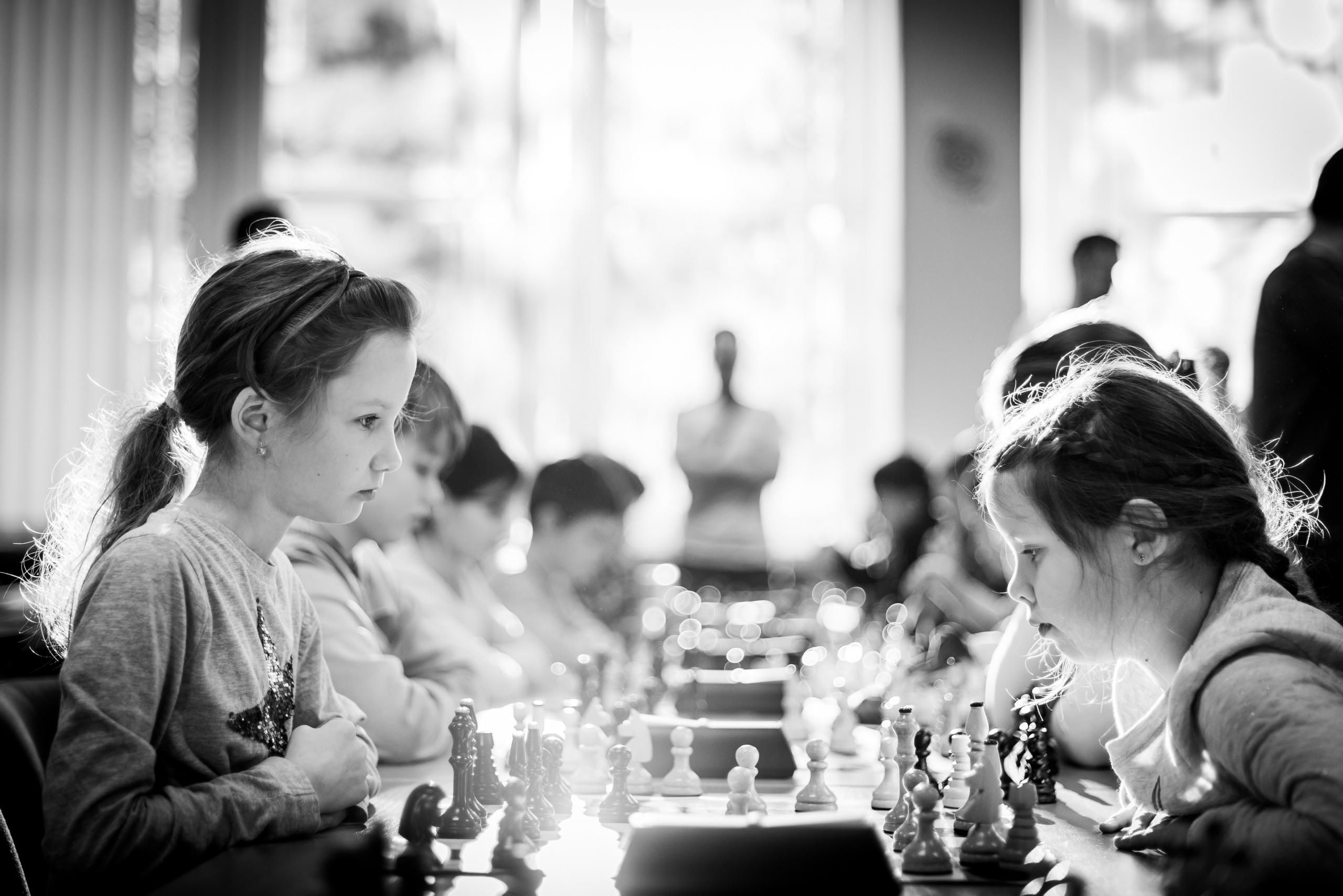 Two young chess players