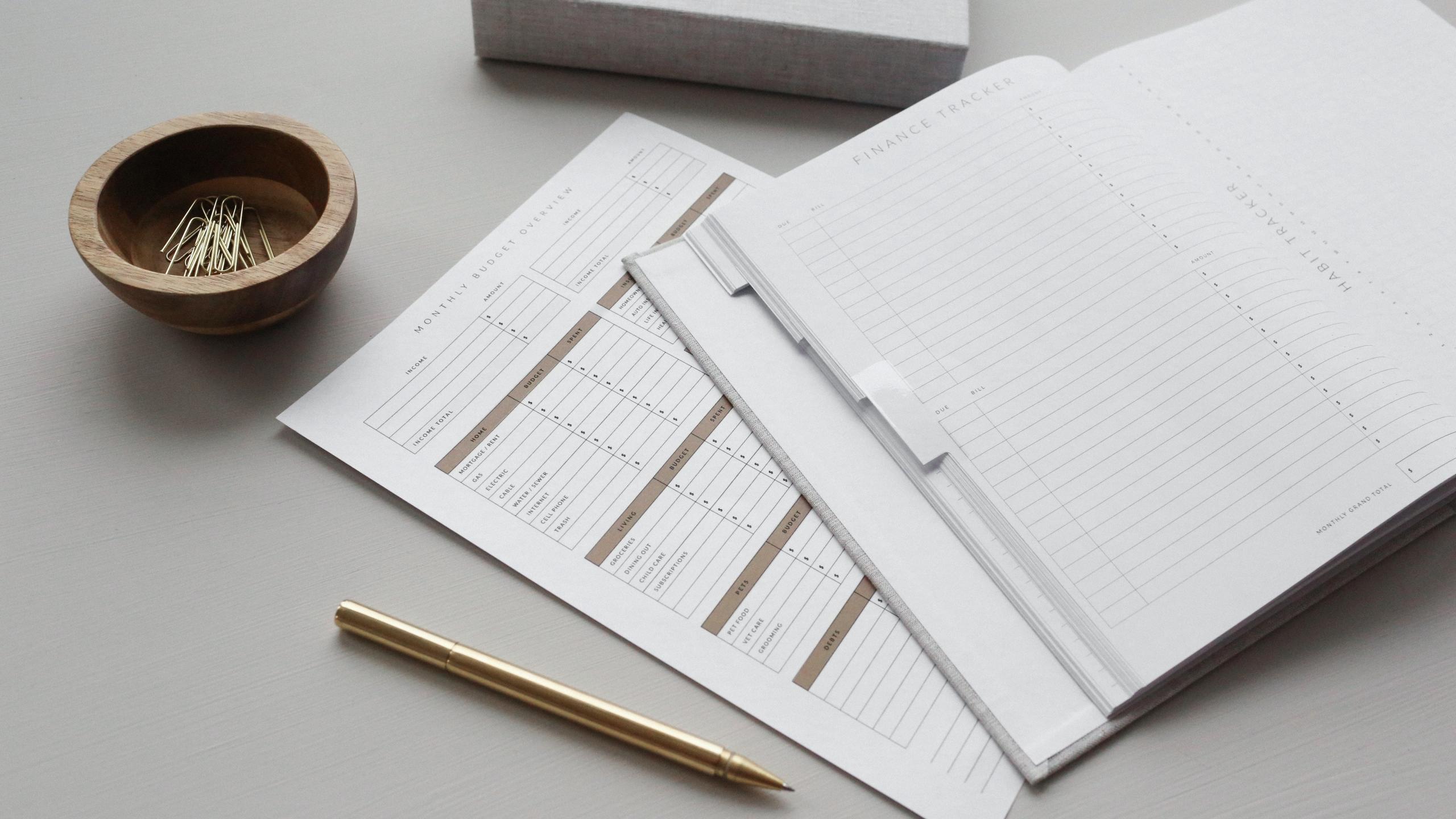 Financial risk management with budgeting noteboook