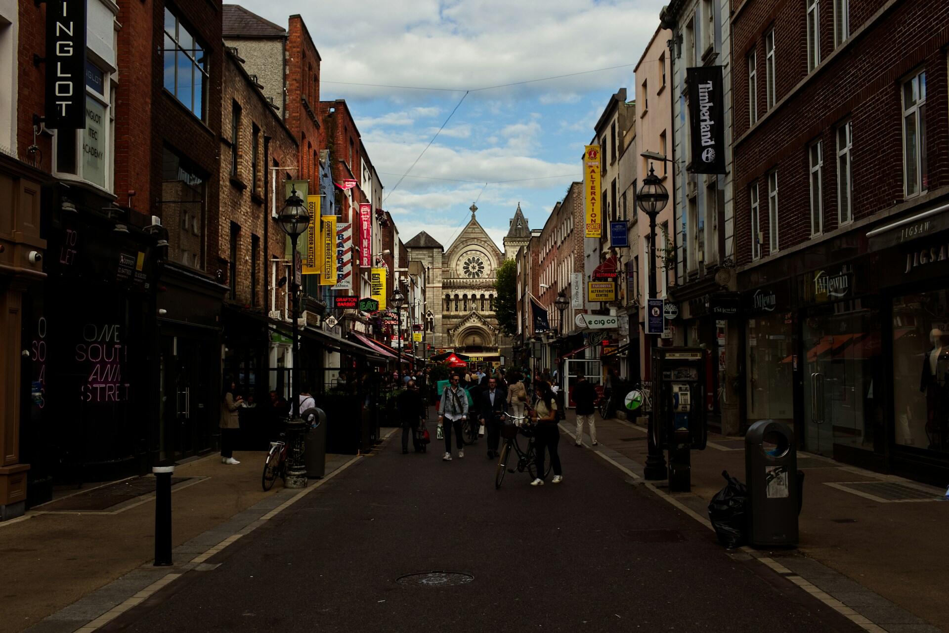 A street in Dublin, Ireland.