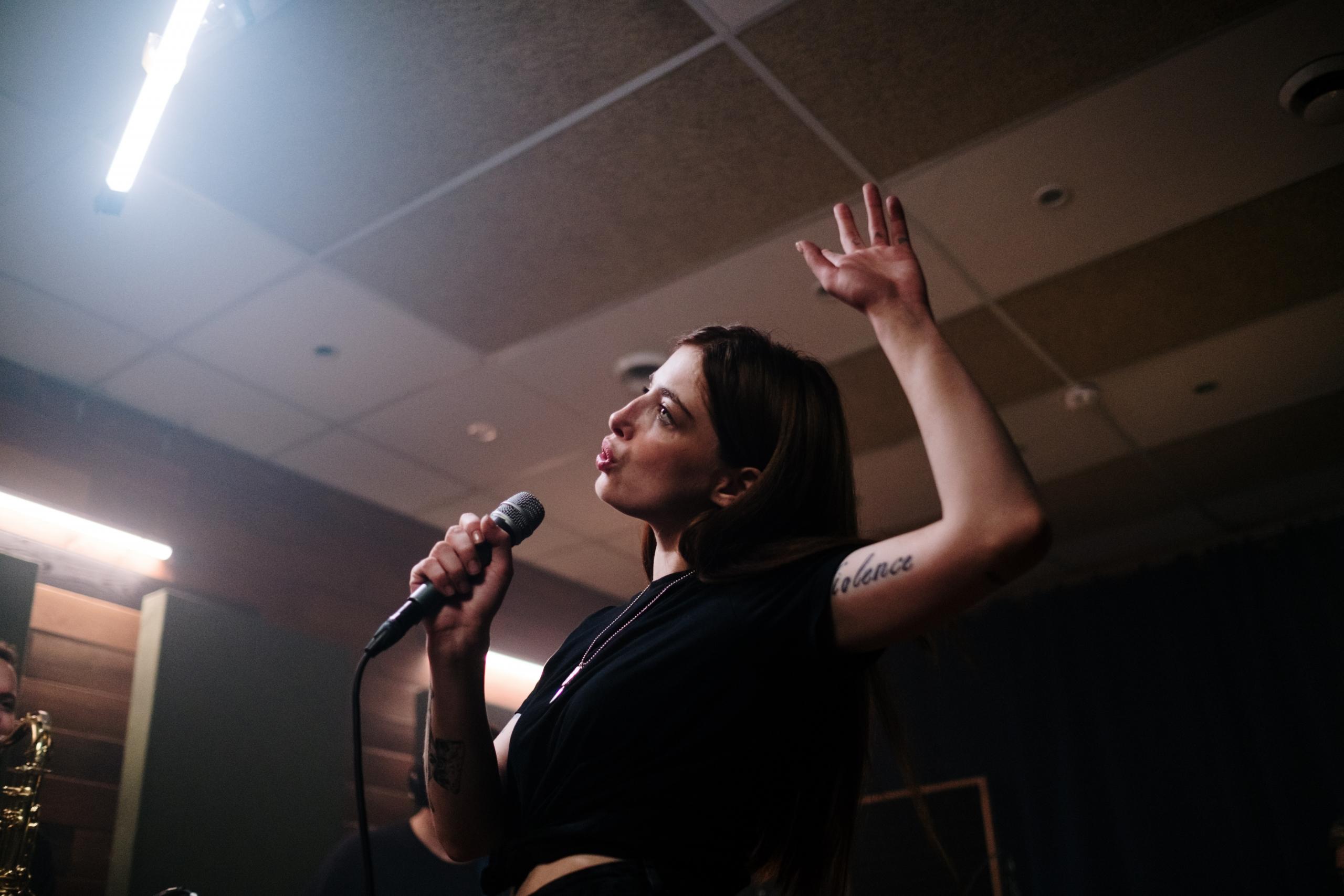 An expressive vocalist in a mesmerising performance.