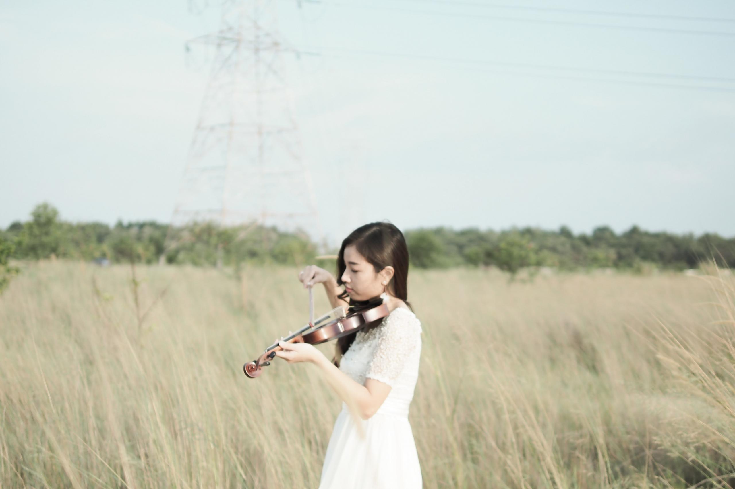An artistic portrayal of a violin's sound holes, where the magic happens, resonating with the promise of beautiful melodies.