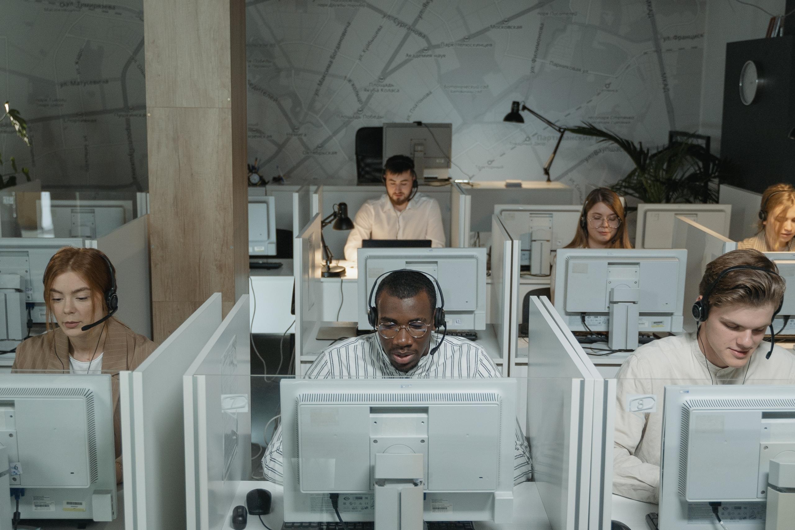 A office full of programmers.