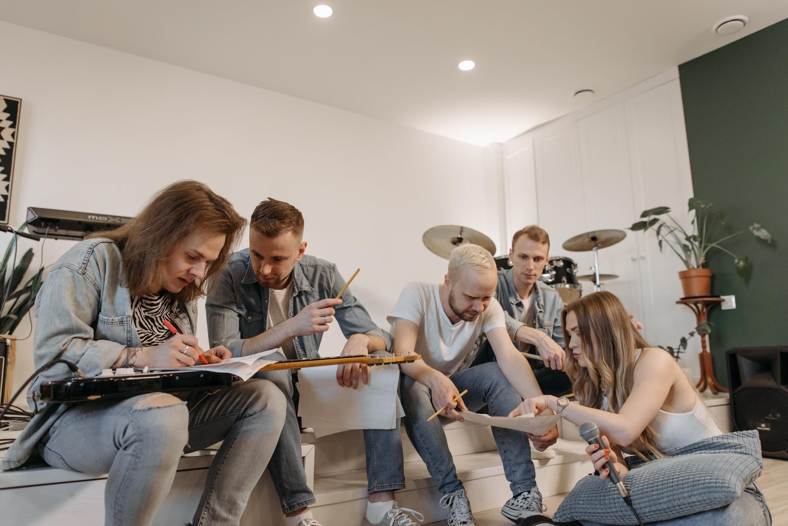 A group of musicians working together
