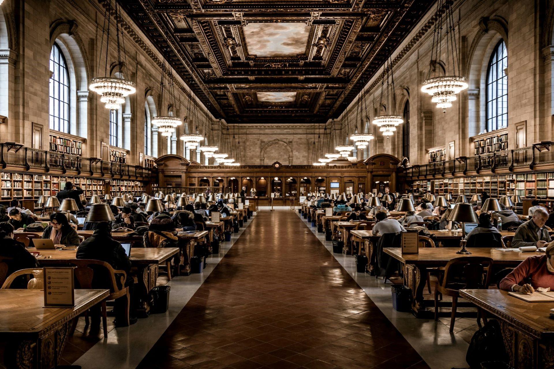 The Rose Main Reading Room at the New York Public Library.