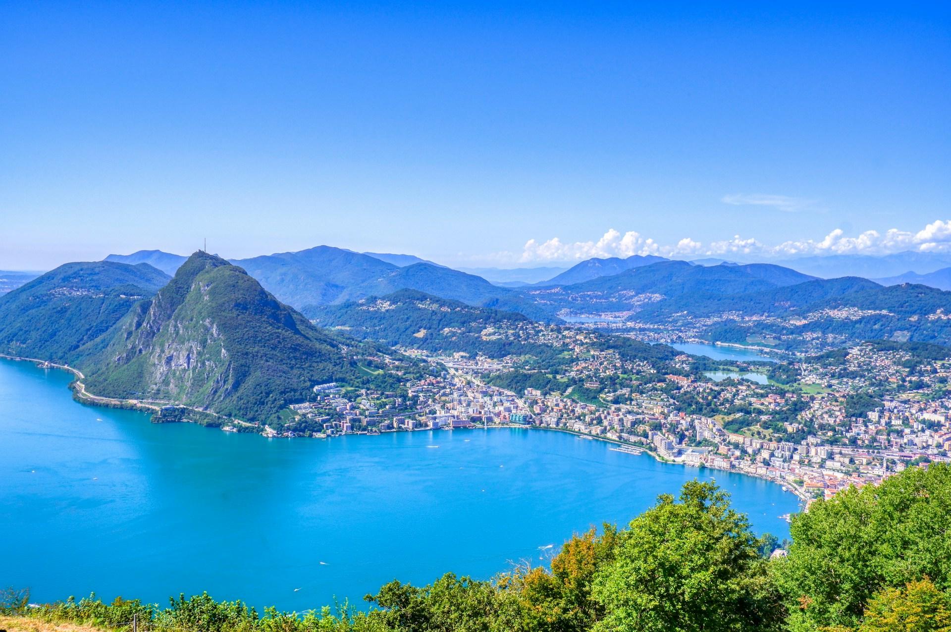 A view over Lugano, Switzerland.