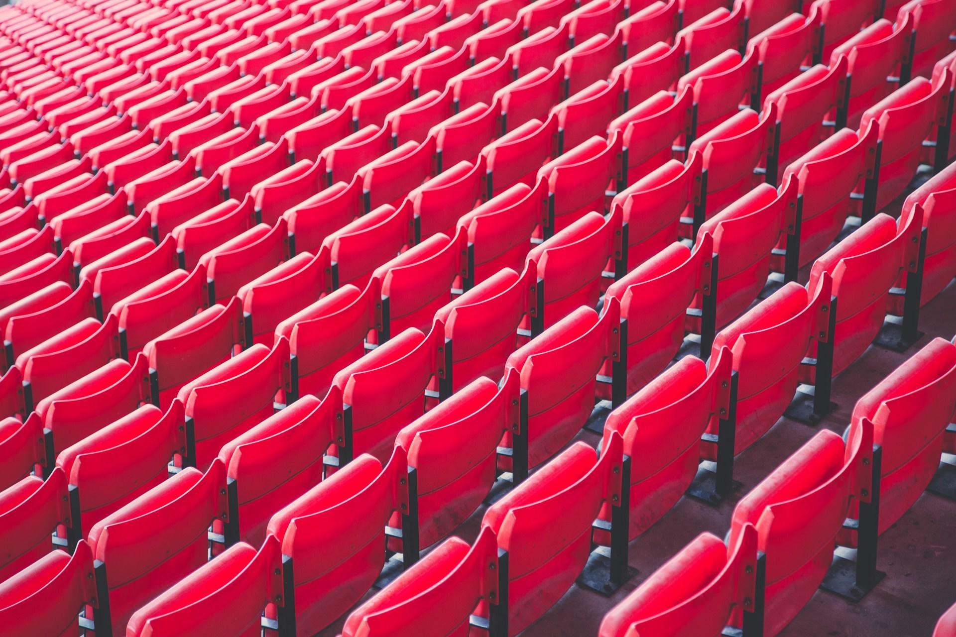 Seats at Liverpool's Anfield stadium.