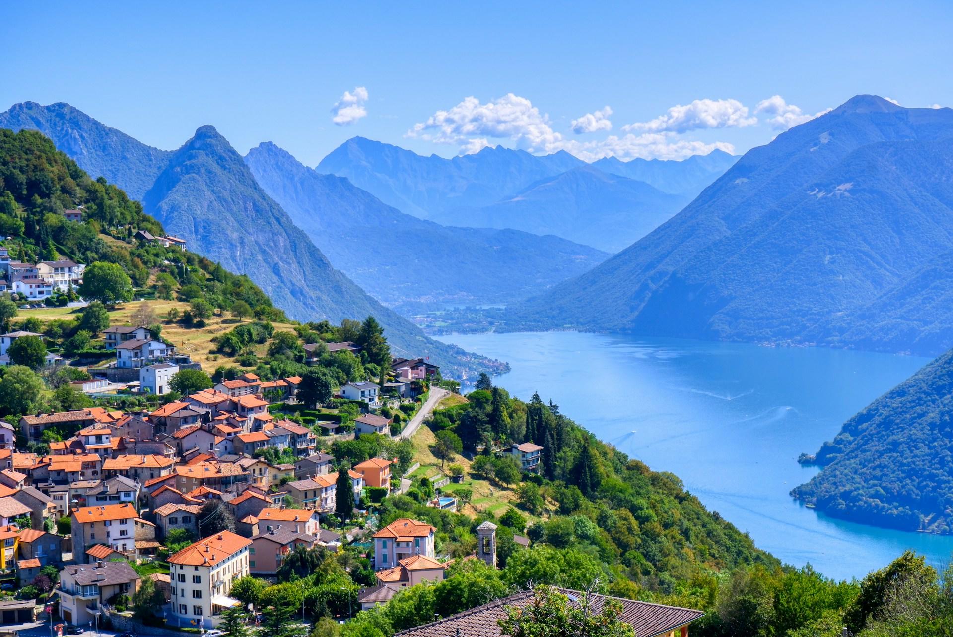 A view over Lugano, Switzerland.