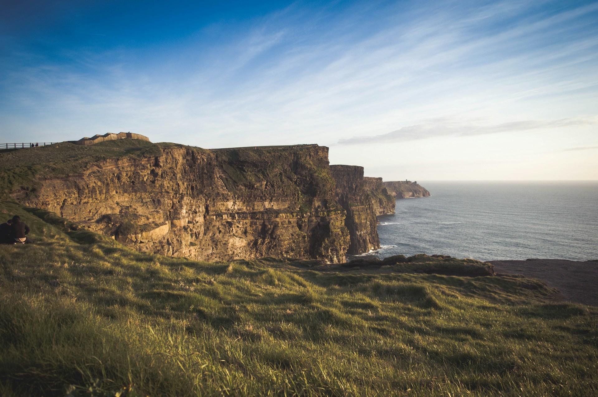 Cliffs and coastline in Ireland.