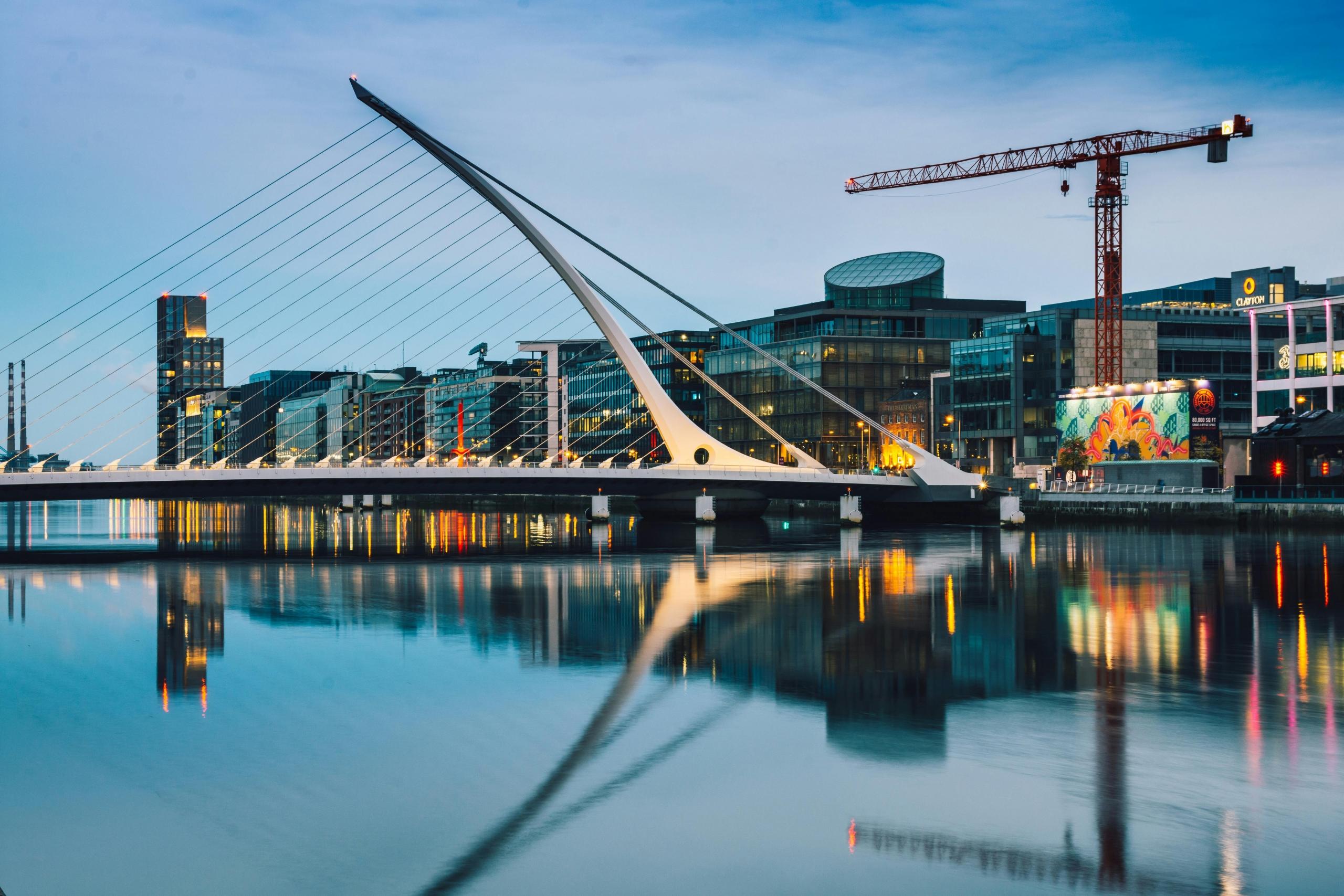 A photo of Dublin city's business hub