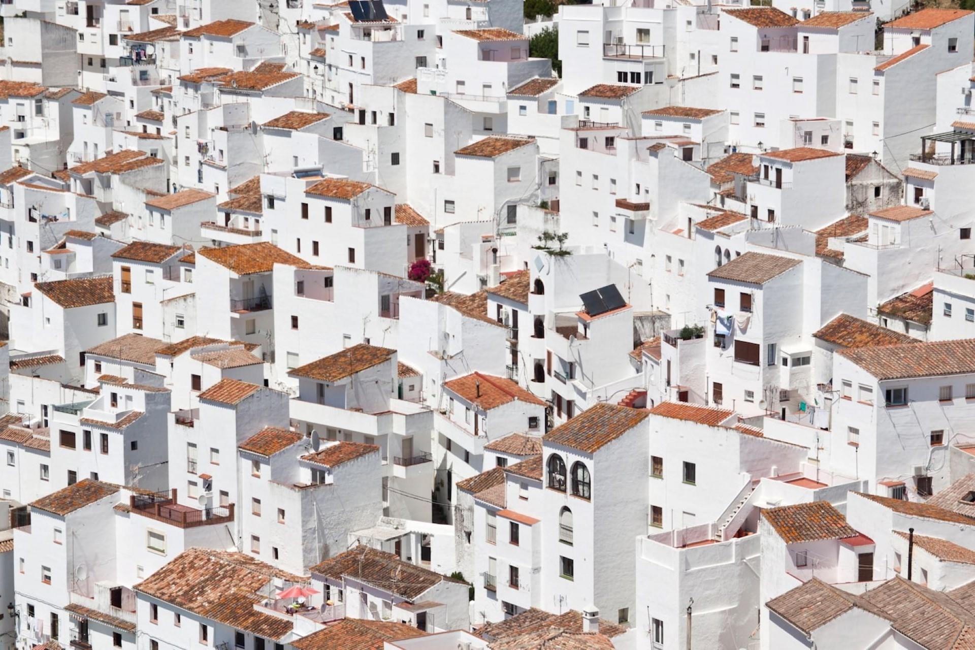 White houses in Casares, Spain.