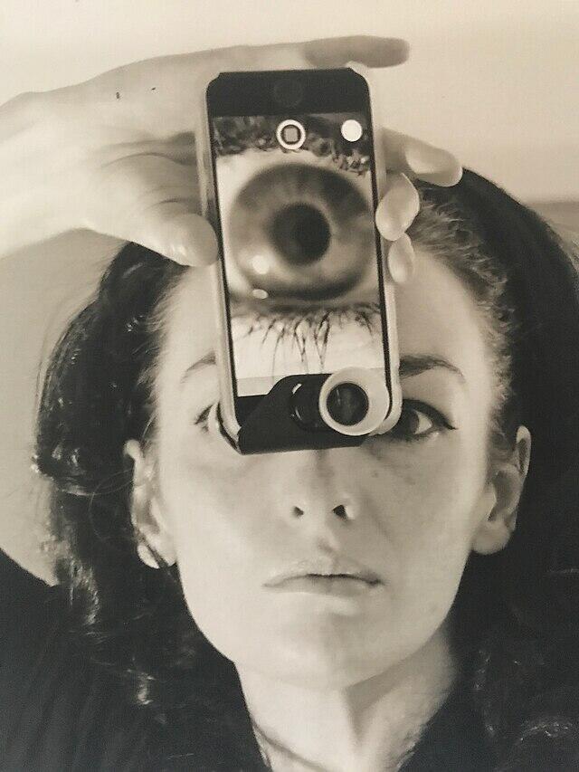 Irish artist Aideen Barry is capturing a photo of herself