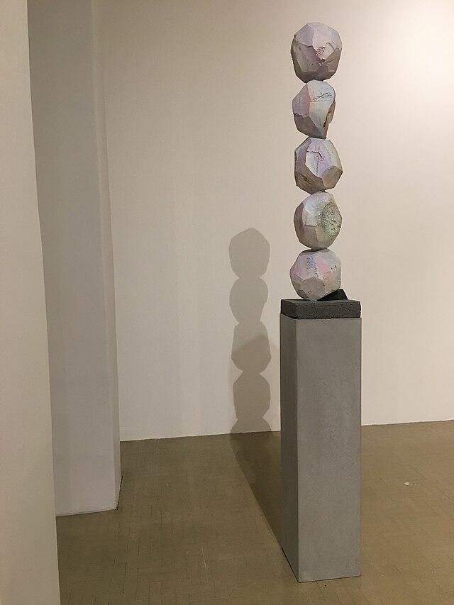 A sculpture that Eva Rothschild has created for an art exhibition in Wellington