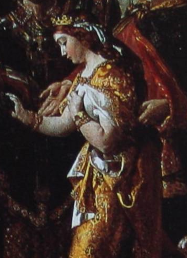 A photo of the painting marriage of Strongbow and Aoife