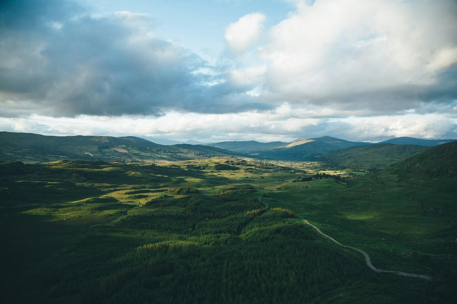 Hills in County Kerry, Ireland.