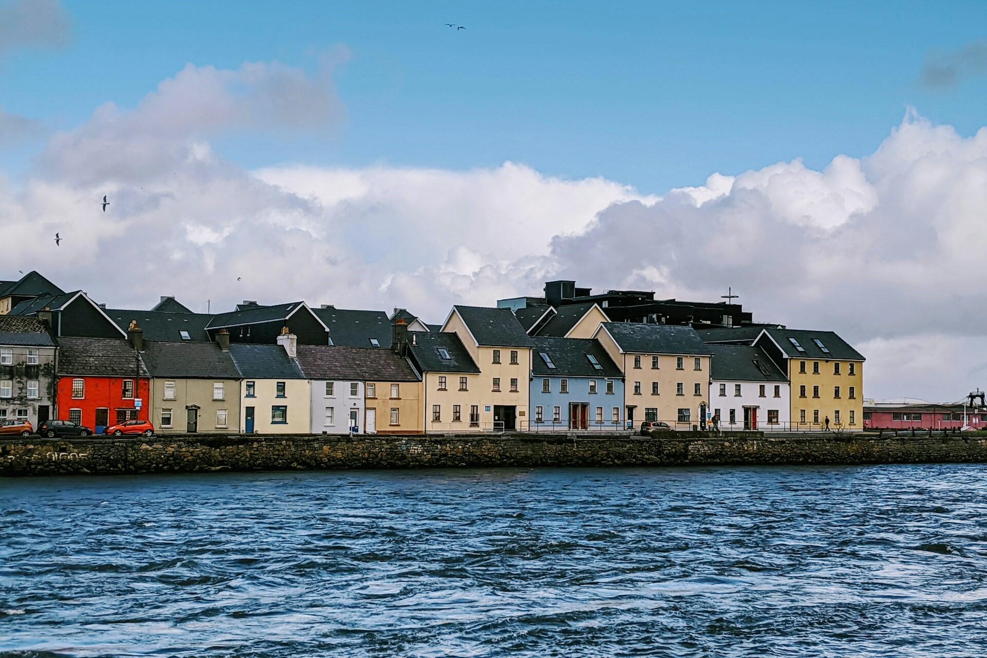 Houses by the sea in Ireland.
