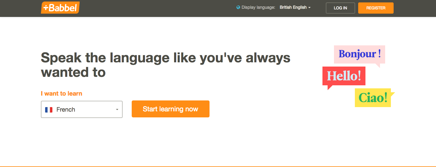Babbel is a great online language-learning tool for learning English