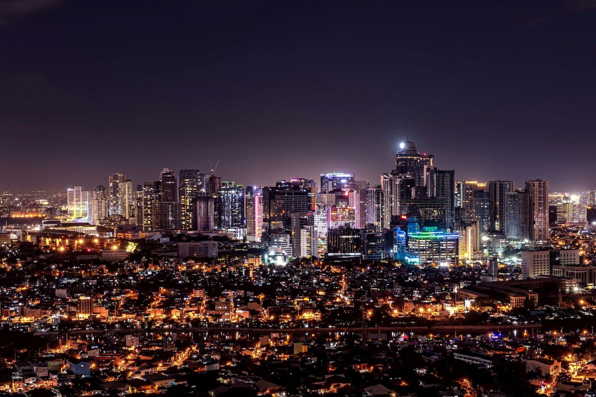 A view over the Manila metro area, Philippines