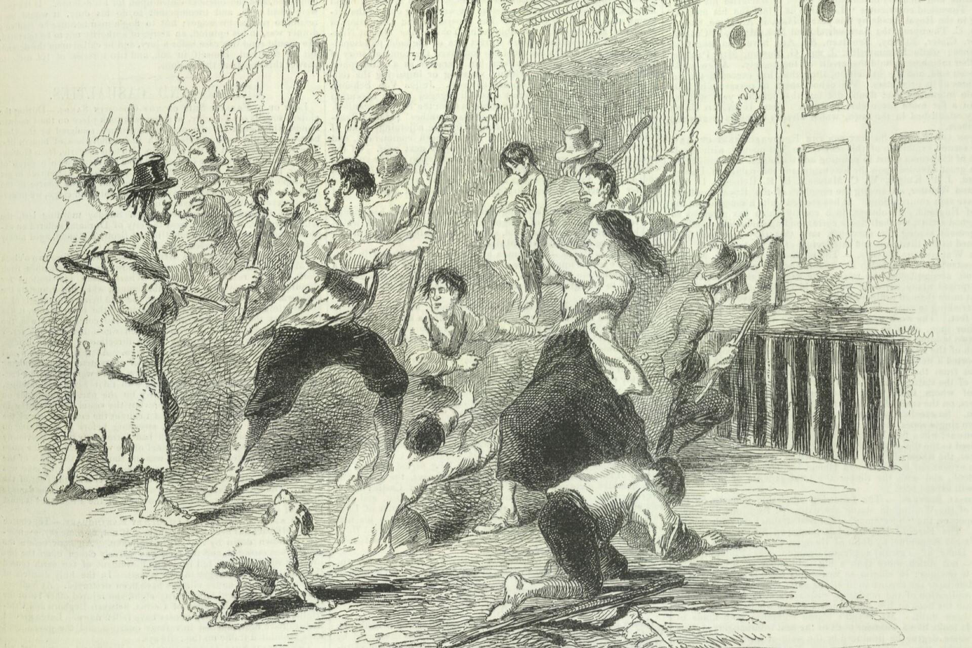 Food riots during the famine.