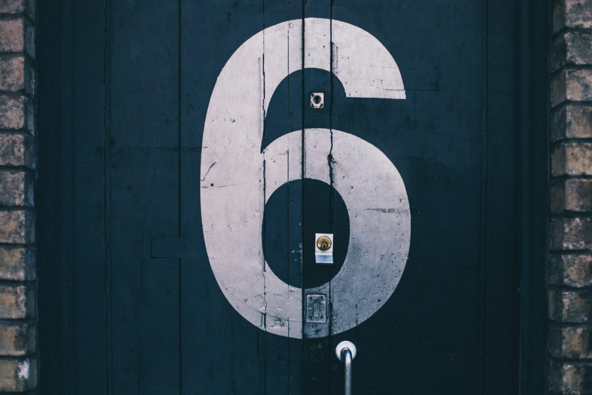 Number six on the door.