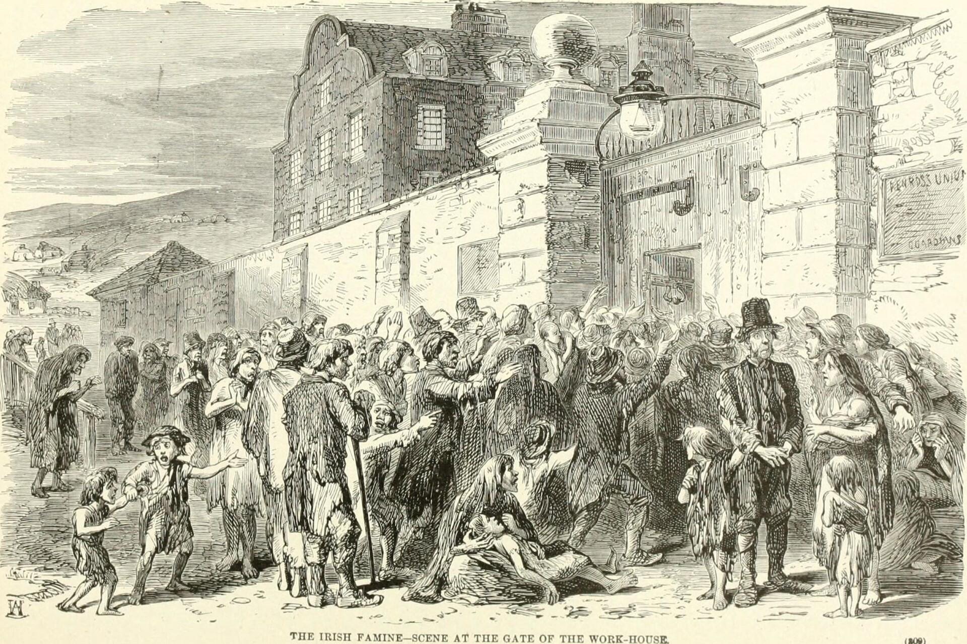 A workhouse during the famine.