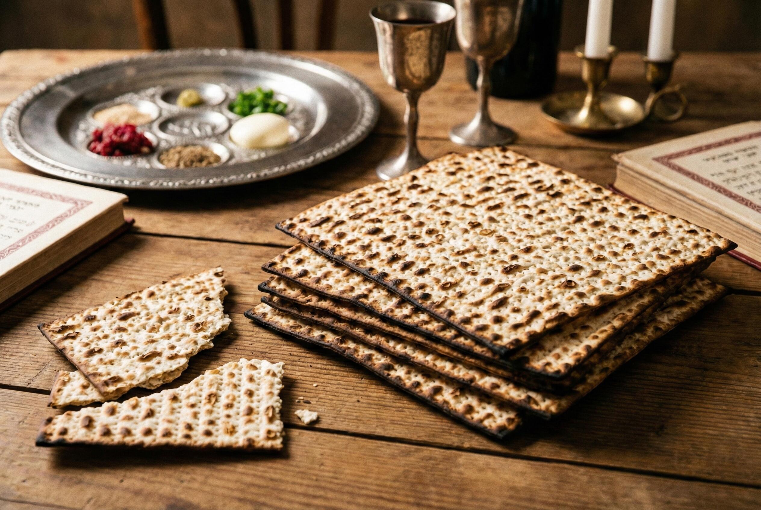 מצות על שולחן