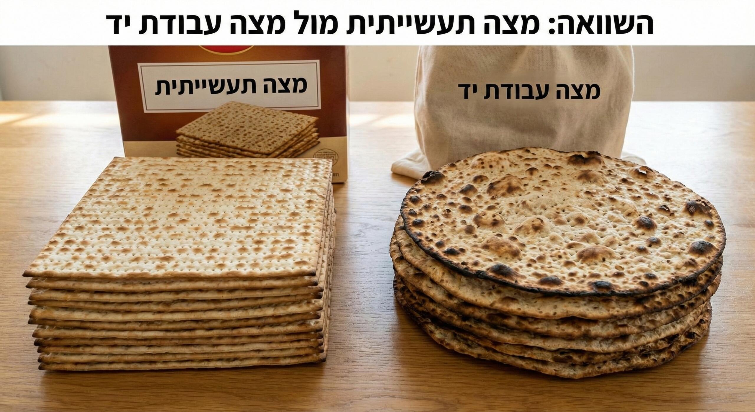 מצה שמורה ומצה תעשייתית
