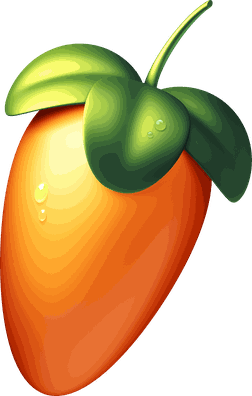 ציור של פרי כתום על רקע לבן, הלוגו של FL Studio
