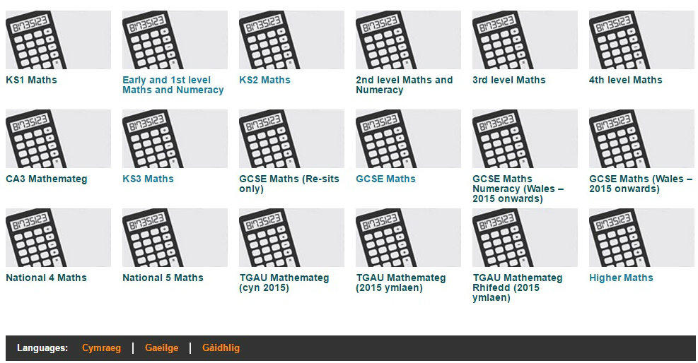 Learn maths in English, Scottish, Welsh, or Gaelic
