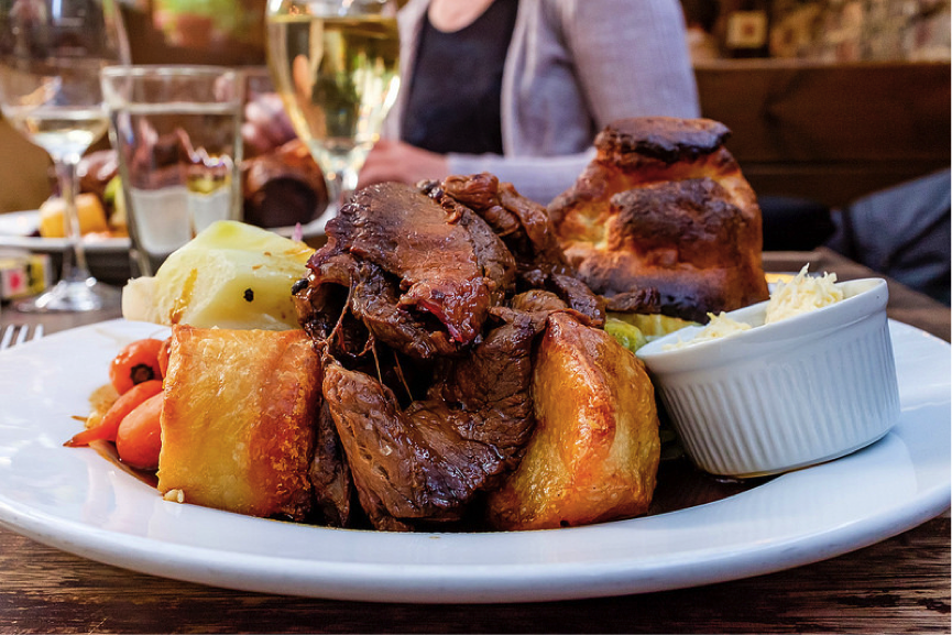 A Sunday roast is a perfect way to dive into the English gastronomy
