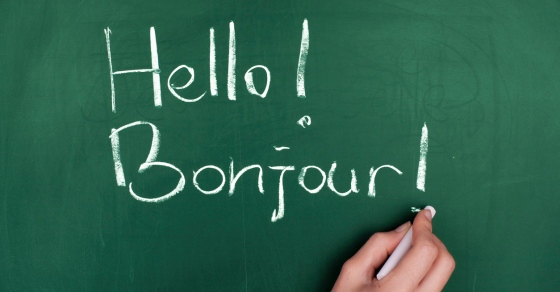 Bonjour, the French greeting
