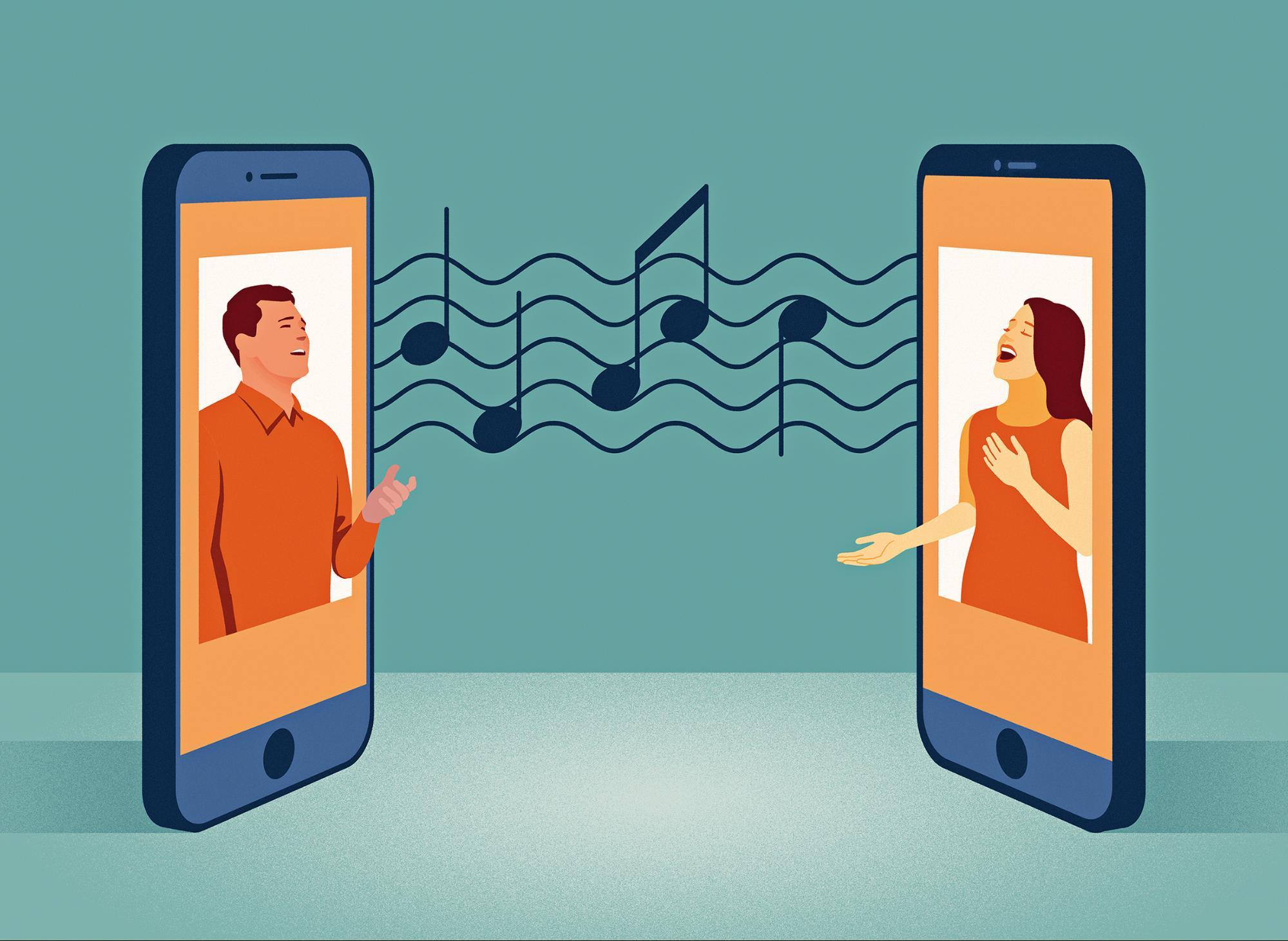 Learn singing via smartphone