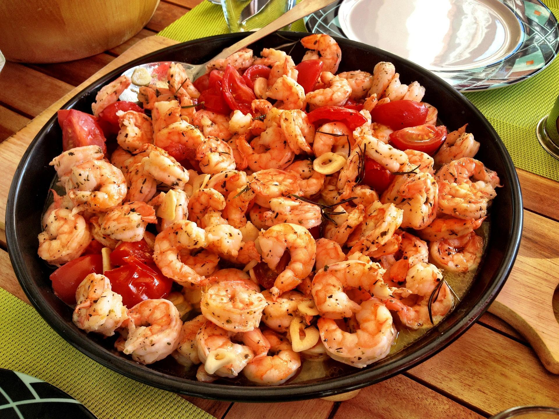wok fried prawns