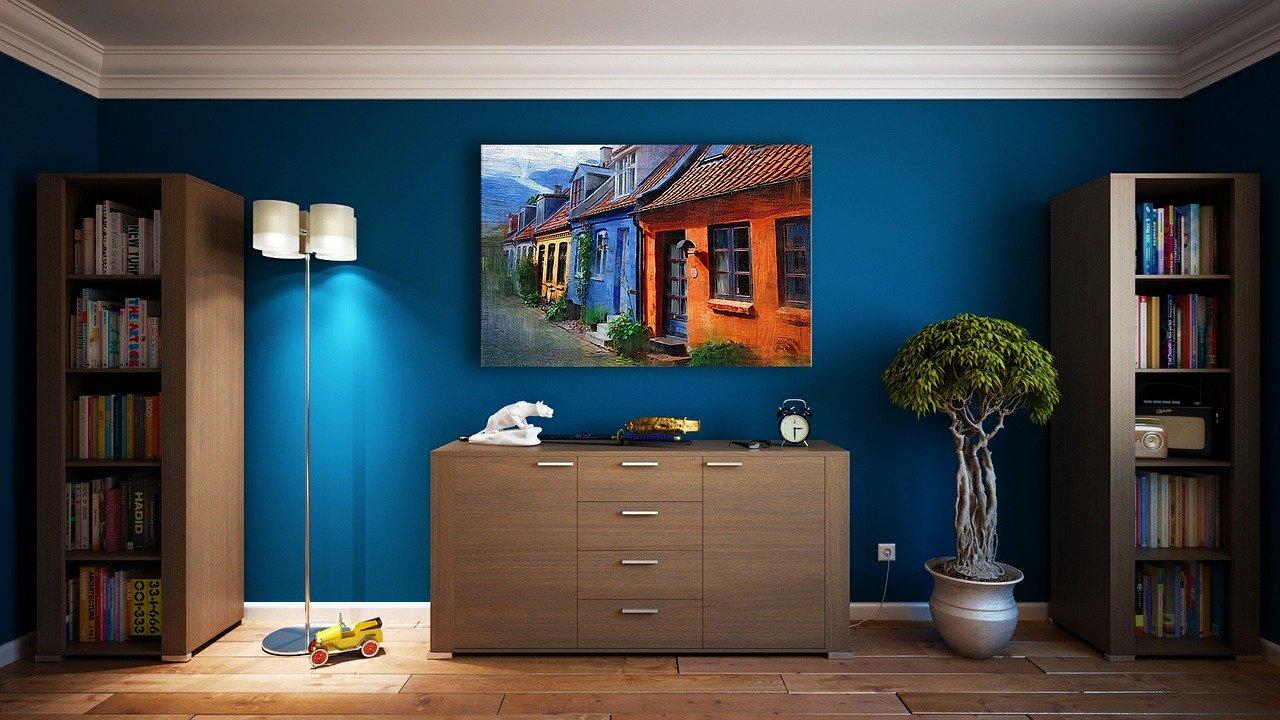 Canvas on wall