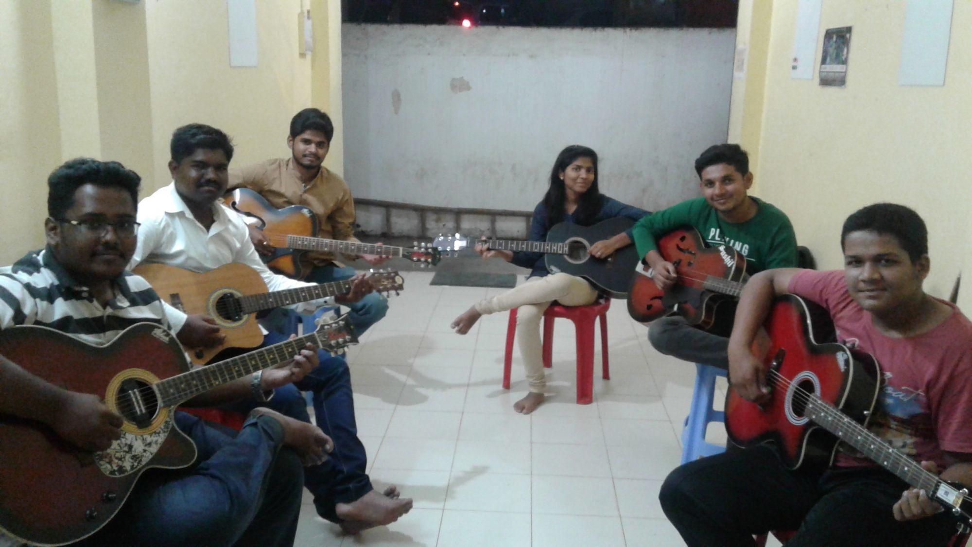 A guitar class
