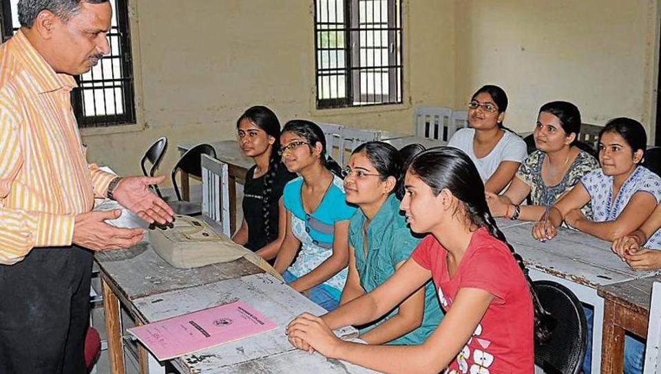 Lecture in a classroom